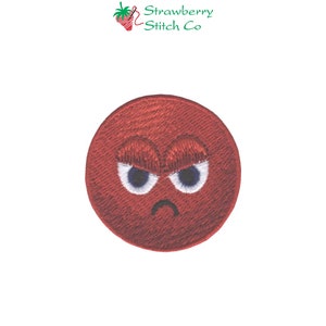Mad Face Emoticon, Angry Emoji, Embroidery Design, Machine Embroidery, Text Emoticons, Mood Faces, Sad Face Design, Back To School