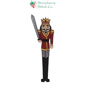 Nutcracker Soldier, Christmas ballet, Christmas Prince, Holiday Soldier, Machine Embroidery, Embroidered Design, Nutcracker King