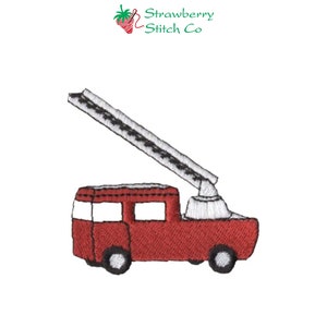 Kids Fire Truck, Fire Fighter Design, Red Ladder Truck, Machine Embroidery, Fireman Theme, Embroidery Design, Toy fireman Truck