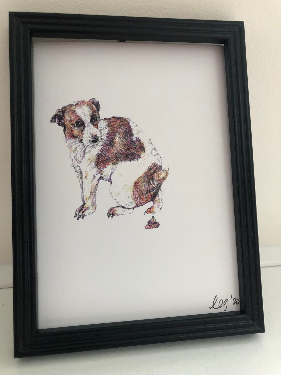 Pooping Dog Bathroom Wall Decoration Funny, Crap, Wall, Art, Jack ...