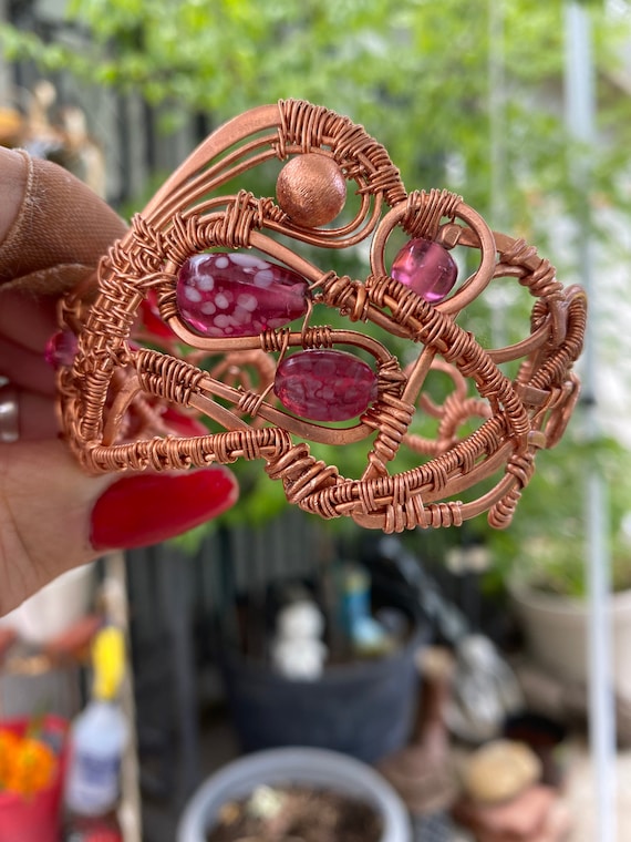 Handmade Wire Wrapped Copper bracelet
