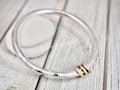 925 Silver Bangle | Very heavy silver bangle with links | Solid sterling silver bangle | Chunky silver bracelet | Gift for wife | Handmade