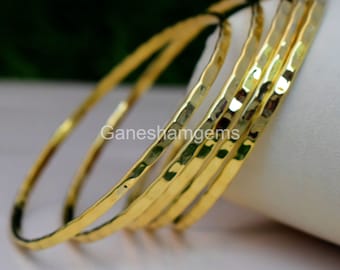 Handcrafted Brass Indian Bangle Set: Handmade Jewelry Gift