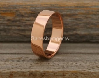 Copper Band Ring, Plain Band Ring Boho Ring, Handmade Ring, Simple Ring Minimalist Copper Ring Band Ring Promise Ring Gift For Her