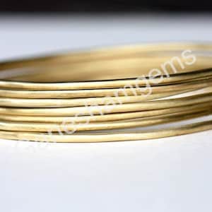 Pulseiras de latão sólido, conjunto de 7 pulseiras empilháveis pulseiras feitas à mão, pulseiras de 7 dias, pulseiras de latão pulseiras simples pulseiras femininas
