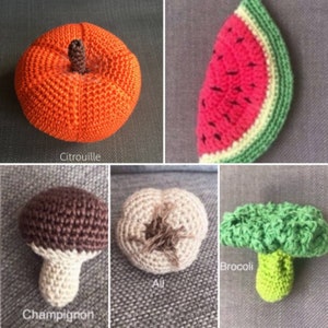 10 Fruits et légumes en crochet à choisir dans la sélection voir description image 10