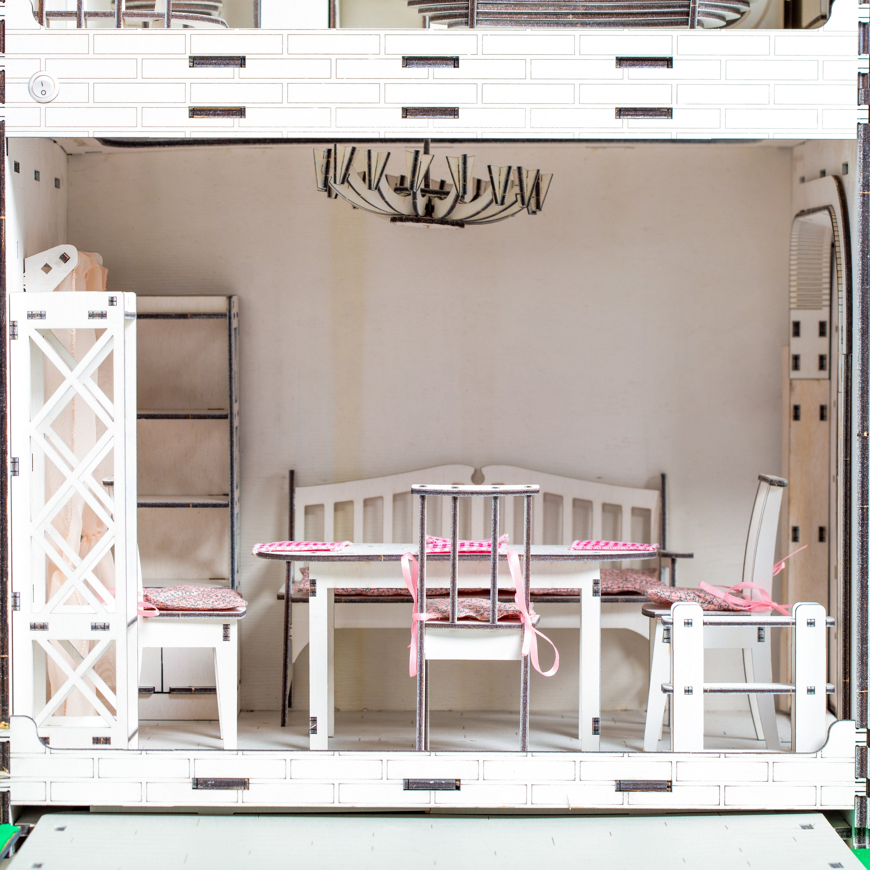 Barbie dollhouse Scale 16 Eco friendly Wooden doll house Etsy