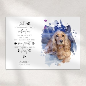 Personalised Pet Dog Photo Print, Pet loss, Pet memorial, Pet Photo Collage, Pet bereavement gift, Pet keepsake, Cat, Horse, Rabbit