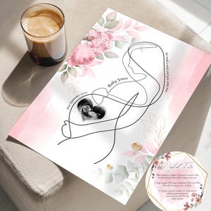 Personalised Baby scan print, Ultrasound Sonogram Art, Baby Scan Keepsake, Gender reveal Announcement, Baby Shower - Digital Download