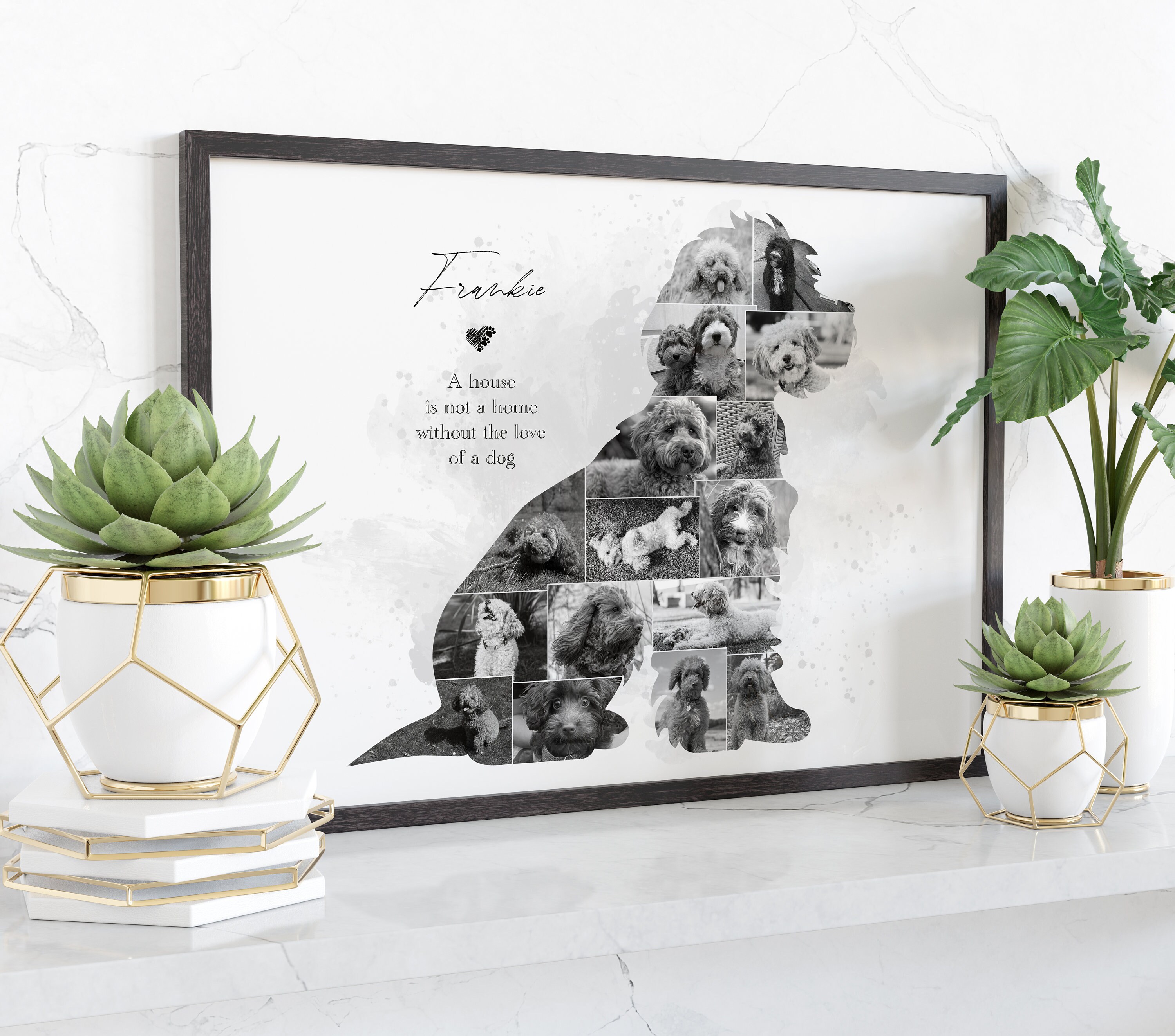 Personalized Cockapoo Photo Collage Print: Dog Memorial Gift - Etsy
