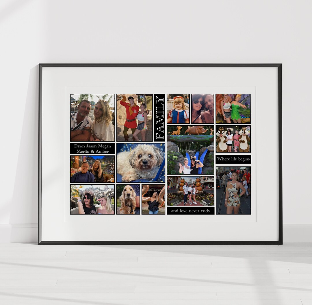Personalised Family Photo Collage Family Print Family Quote - Etsy UK