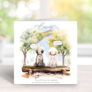 Carta personalizzata di lutto per animali domestici, Perdita di animali domestici, Cane, Carta di simpatia per gatti, Perdita di animali domestici, Mi dispiace per la tua perdita, Per sempre nel tuo cuore