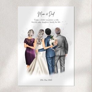 Estampa para pais da noiva, Mãe da noiva, Pai da noiva, Estampa para casamento, Presente de casamento para mãe e pai, Presente de casamento, Presente para filha
