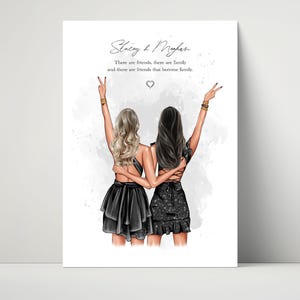 Best Friends Print, Friendship Poster, Friends Gift, Birthday Gift For her, Sister Gift, Christmas Gift, Birthday Present