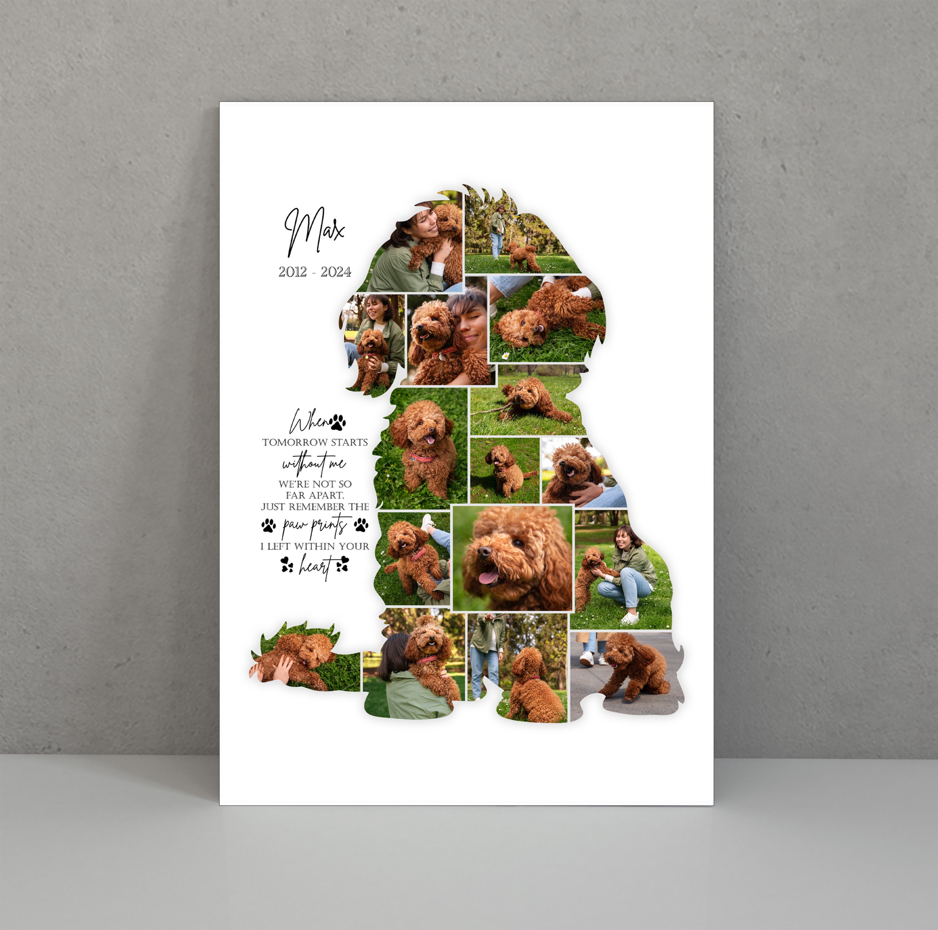 Personalized Cockapoo Photo Collage Print: Pet Memorial Keepsake - Etsy