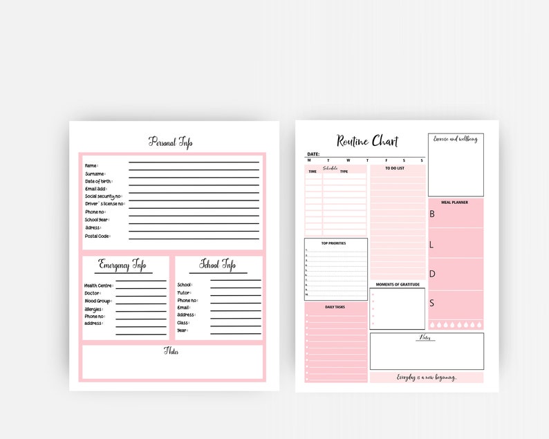 Academic planning worksheet pdf image