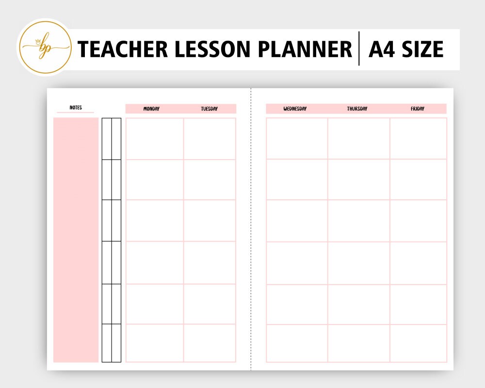 TEACHER LESSON PLANNER Etsy