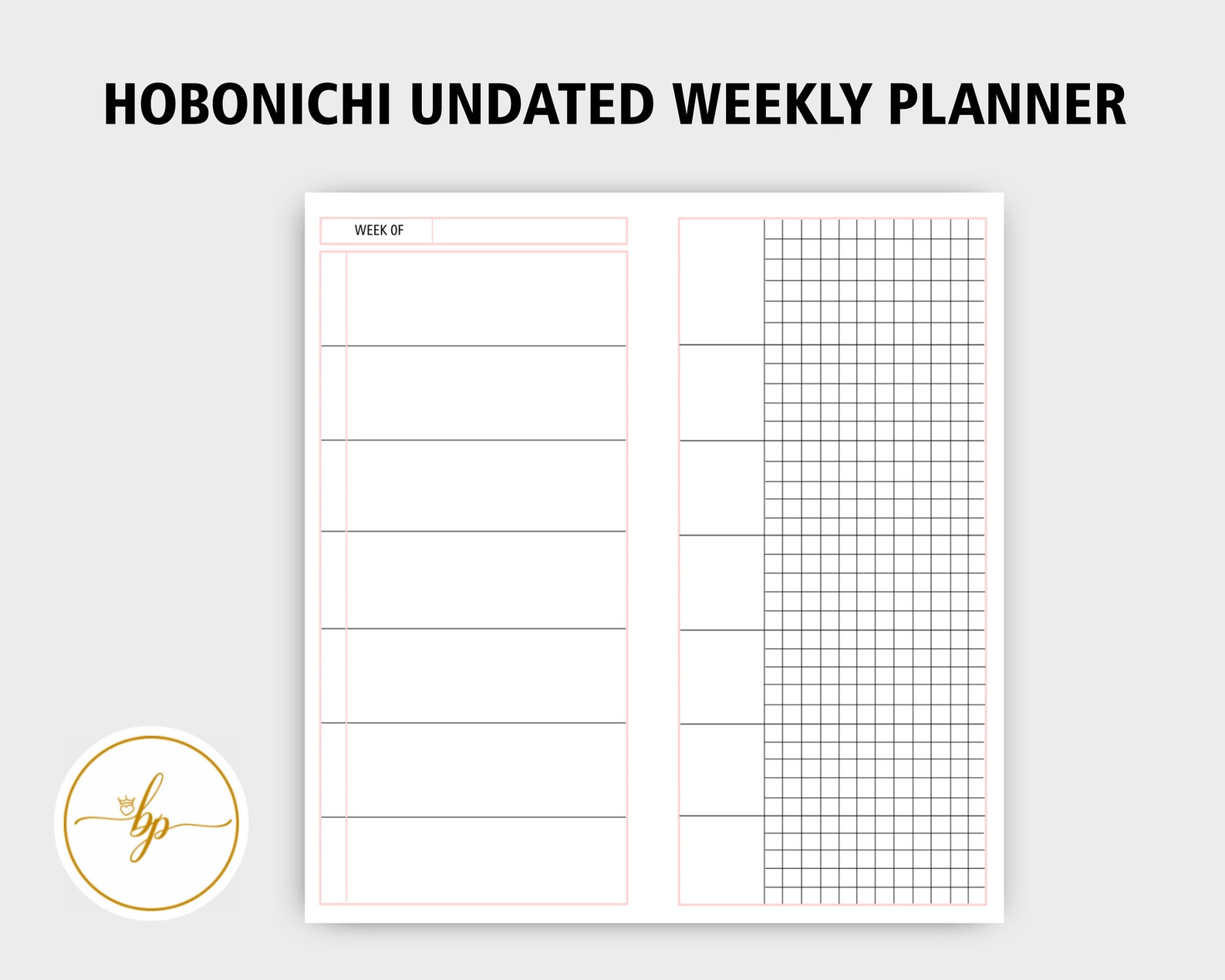 Hobonichi Undated Weekly Planner - Etsy