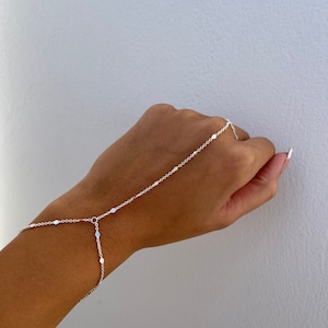 Chaîne de main en or, chaîne de main délicate plaquée or 18 carats Chaîne de main en or, chaîne de main/bracelet en or image 5