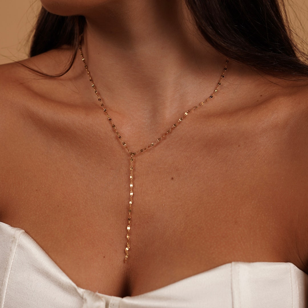 【2plan】24FW★ [LAN ARCHIVE] Drop Pendant Chain Necklace Paper Clip Necklace with Dual Drops | David Webb New York