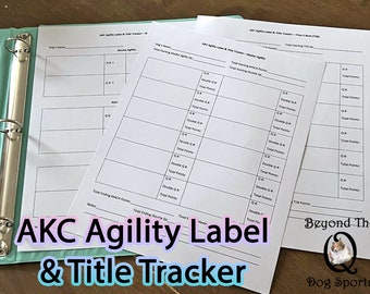 Moduli di tracciamento dell'etichetta e del titolo di agility AKC Addestramento per gare di agility dog