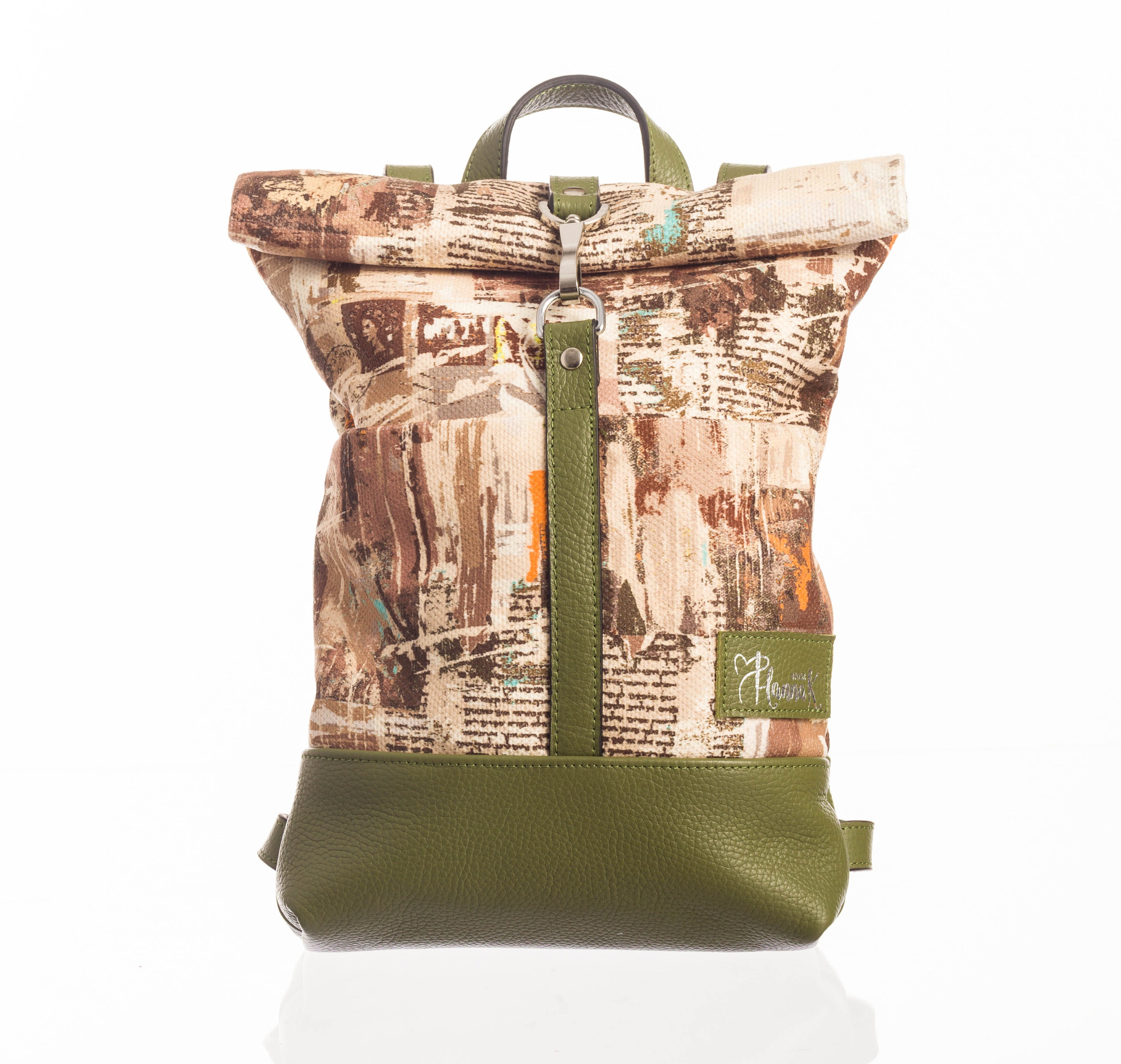 Roll top BackpackBackpackLeather Backpack Women Rucksuck Etsy