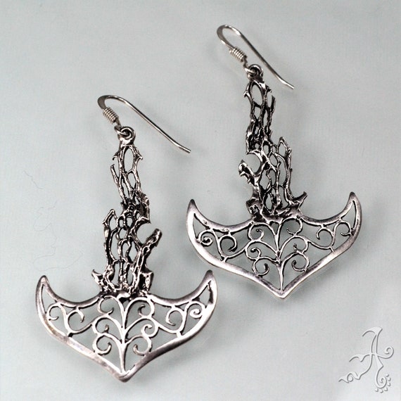 Orecchini Pendenti Ancora In Argento Sterling 925 – Gioiello Da Donna Simbolico, Altezza 1 Cm – Confezione Portagioie