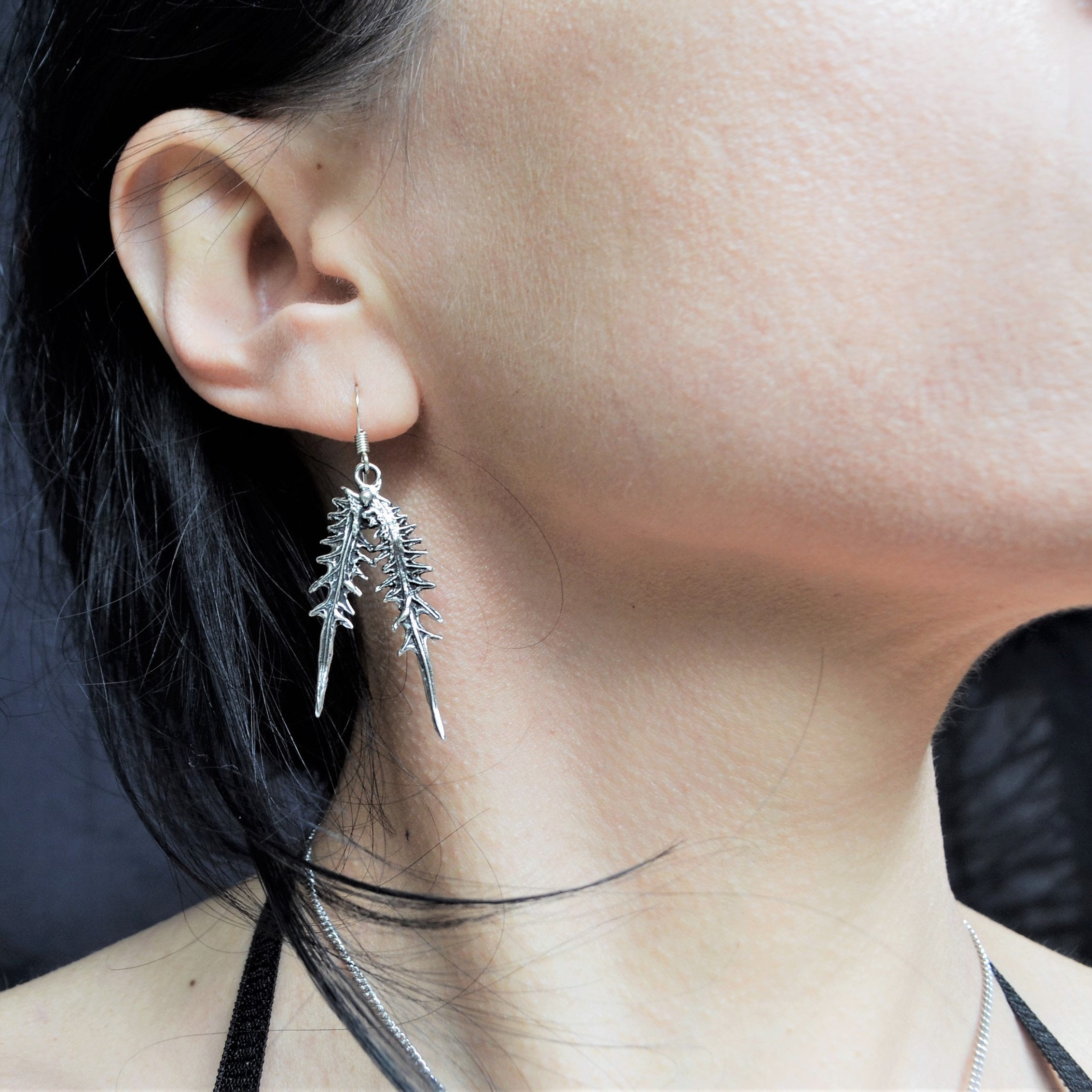 Orecchini Cardo Scozzese In Argento Sterling 925, Regalo Con Confezione, Alexander Castle