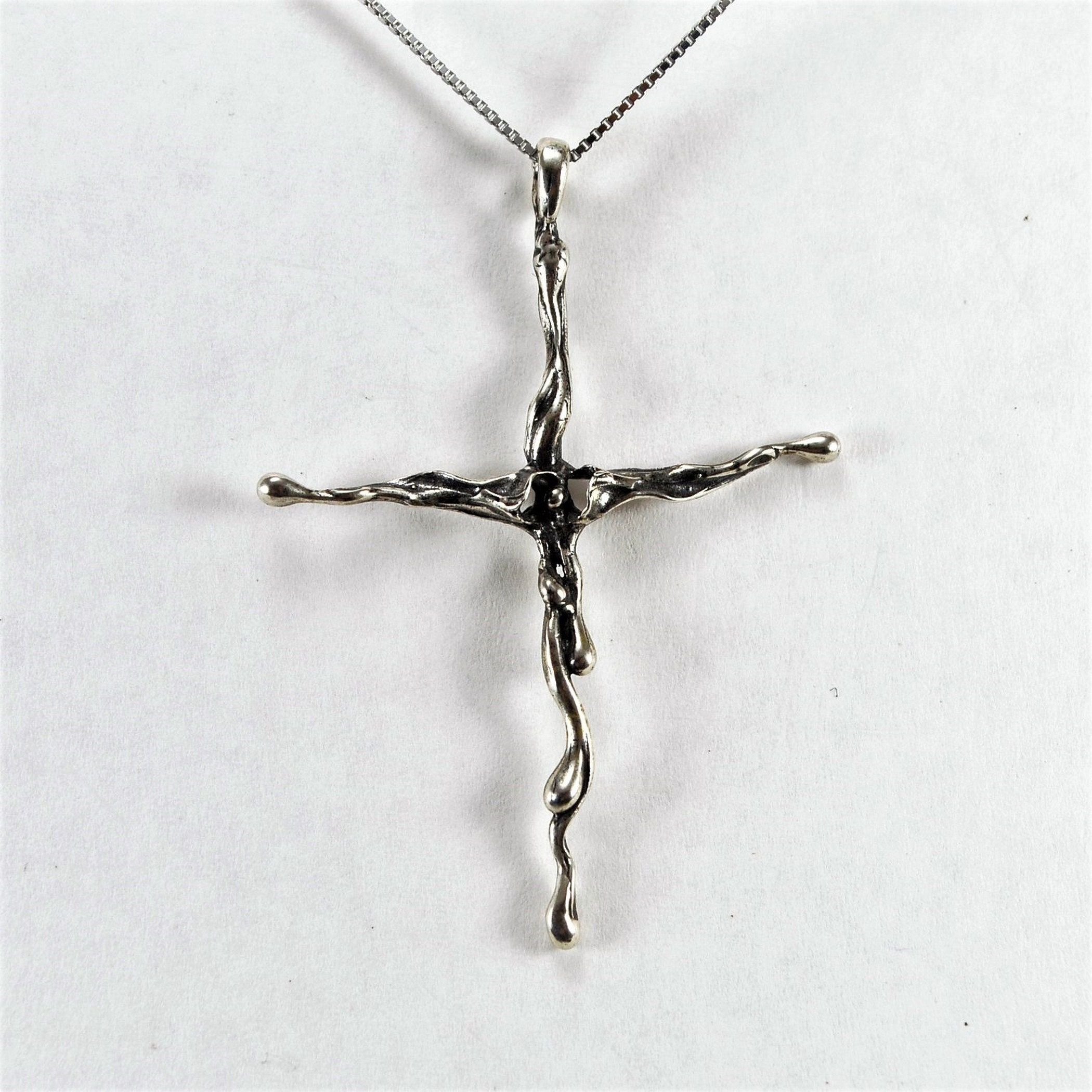 Cross Necklace for Women, Handmade Sterling Silver Christian Jewelry
