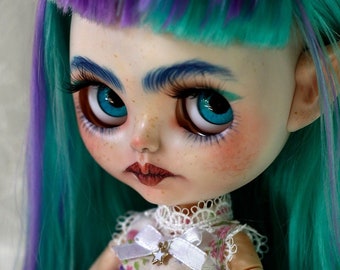 HELENA. Painted body. Custom Blythe doll. Unique hand made doll, 1/6 tbl ooak