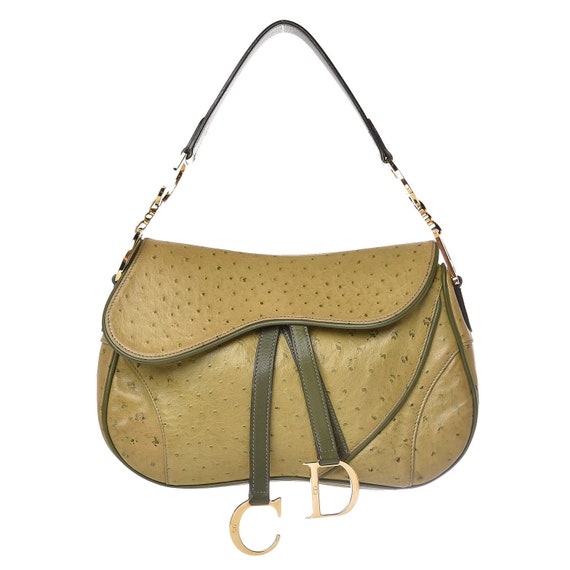 dior ostrich saddle bag