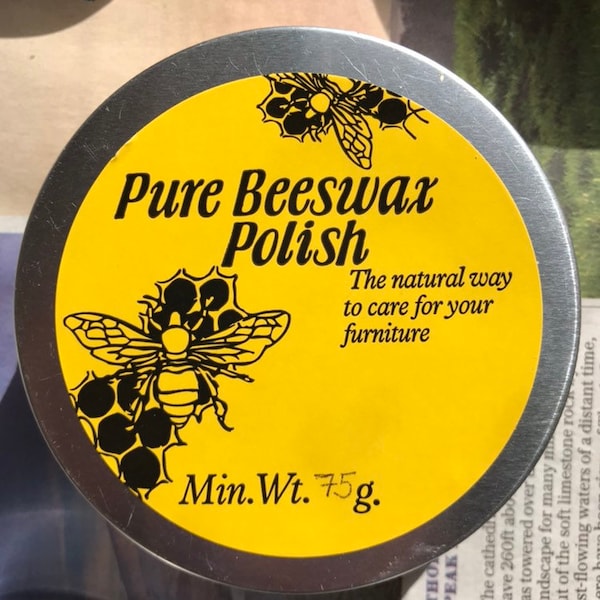 Pure Beeswax Polish 75g homemade - wood, furniture and leather polish - Natural