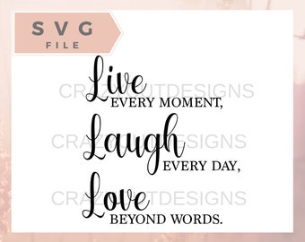 Live Laugh Love Svg Etsy
