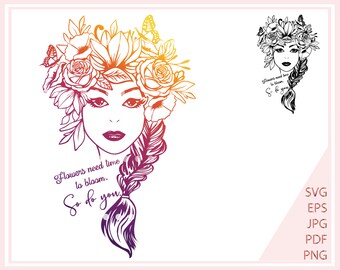 Girl With Butterfly Etsy