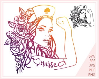Download Strong Nurse Svg With Photos Etsy