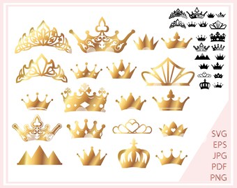 Download Gold Crown Svg Etsy