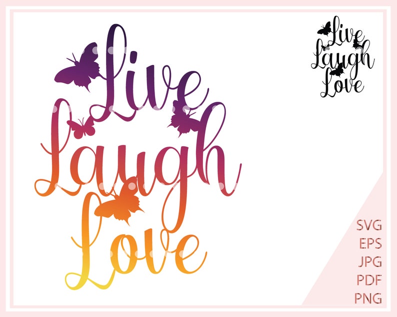 Download Live Laugh Love SVG Files for Cricut Live svg laugh svg | Etsy