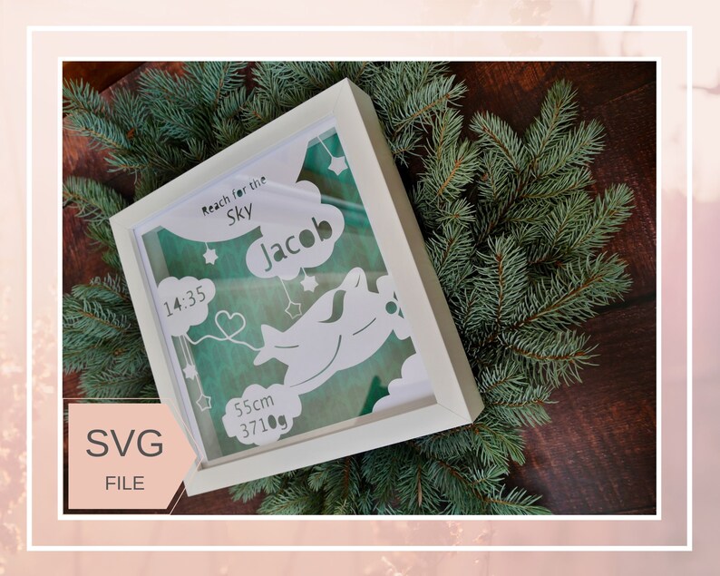 Download Lovely baby birth announcement SVG files for Cricut | Etsy