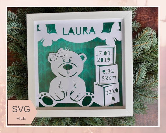 Download Baby Birth Announcement Svg Files For Cricut Silhouette Cameo Etsy