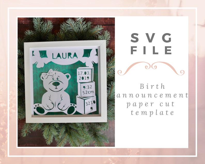 Download Baby Birth Announcement Svg Files For Cricut Silhouette Cameo Teddy Bear Metric Birth Stats Cut Files Baby Svg Paper Cut Svg Materials Craft Supplies Tools Minyamarket Com