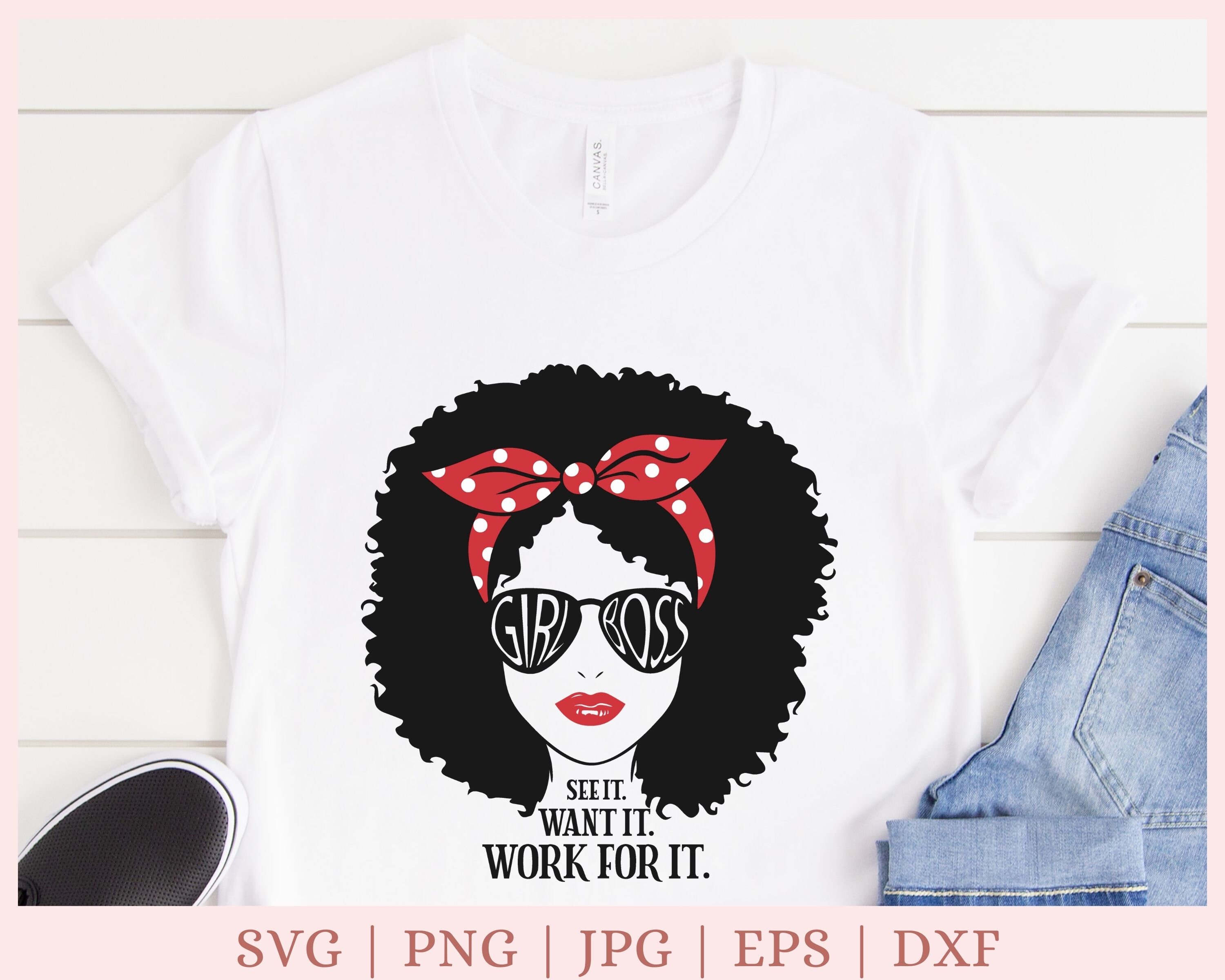 Download Boss Girl Cut File For Cricut Afro Girl Svg Black Woman Svg Etsy