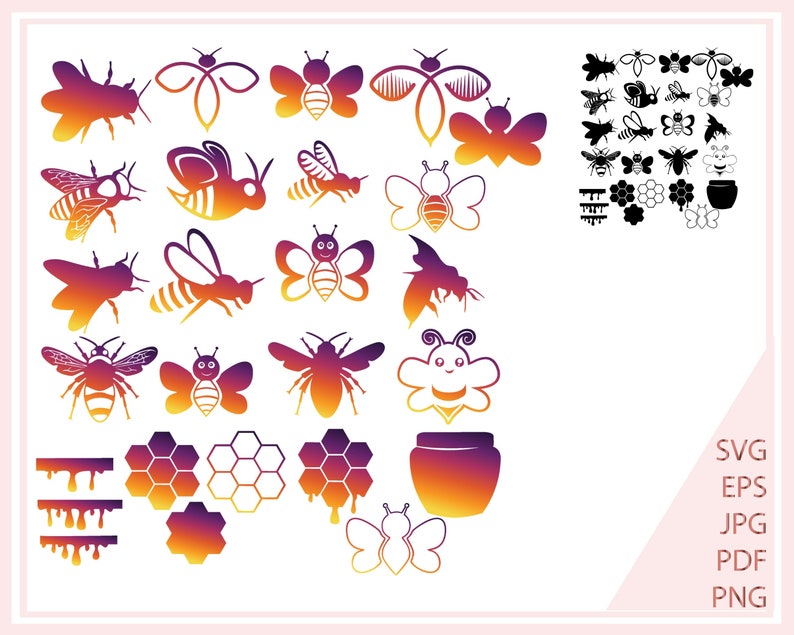 Download Bee svg file for Cricut SVG bundle Silhouette cut files | Etsy