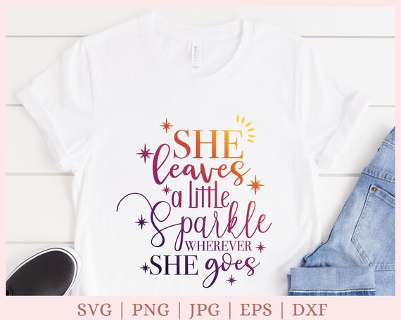 Download Clip Art Baby Svg Onesie Svg Newborn Svg For Cricut And Silhouette She Leaves A Little Sparkle Wherever She Goes Svg Baby Girl Svg Files Art Collectibles