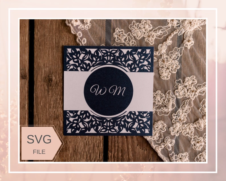 Download Elegant wedding invitation card svg file for Cricut ...
