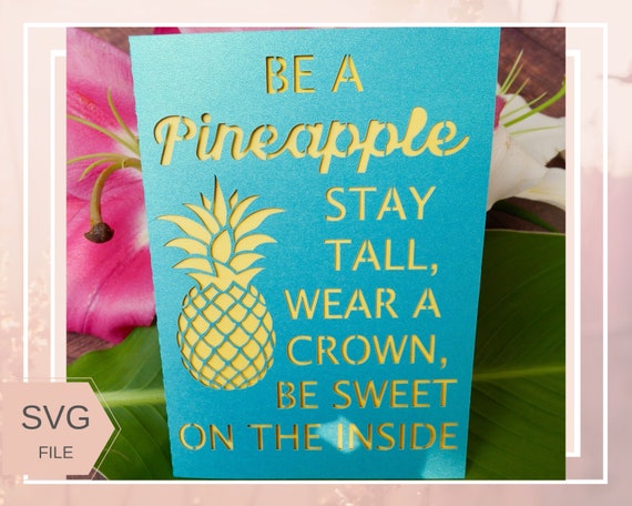 Download Free Pineapple Card Svg Cut File For Cricut Birthday Svg Etsy SVG Cut Files