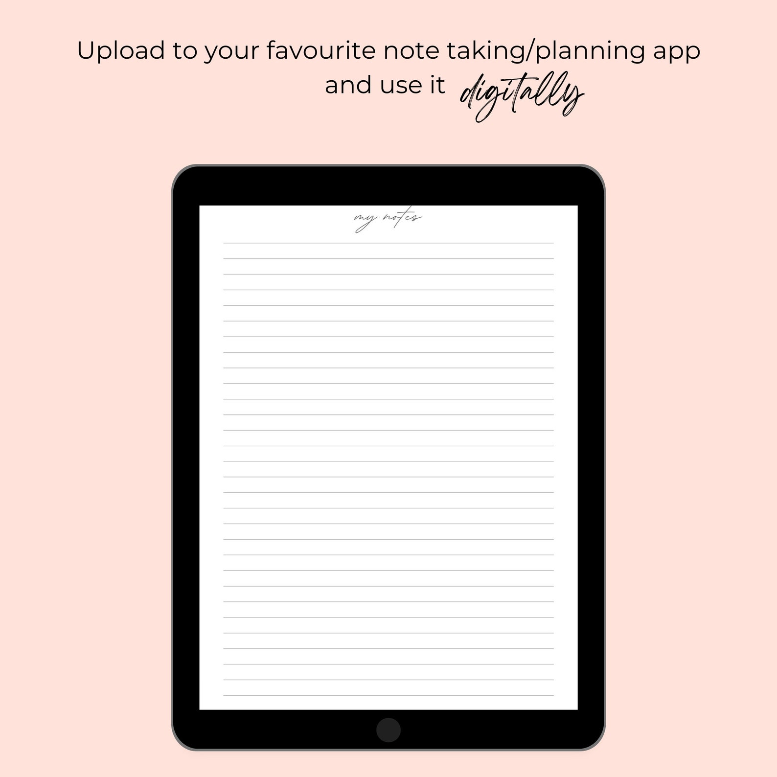 Printable Note Pages, Notes Page, Note Taking, Writing Paper, Instant ...