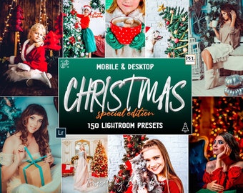 Christmas Lightroom Presets, Holiday Photo Filters (Mobile & Desktop)