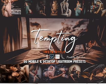 Boudoir Lightroom Presets, Instagram Filter, Dark and Bright Theme (Mobile and Desktop)