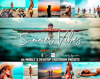 20 SUMMER Lightroom Presets, Beach Photo Editing Filter for Instagram Blogger / Bright Summer Travel Influencer Preset / Summer Presets
