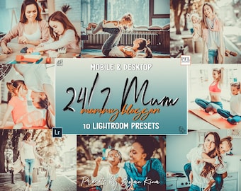 10 MOMMY BLOGGER Lightroom Presets, Family Preset / Mommy Preset / Motherhood Presets / Outdoor & Indoor Instagram filters